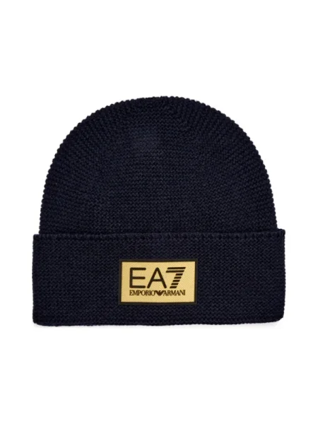 Emporio Armani pălărie din amestec de lână bleumarin