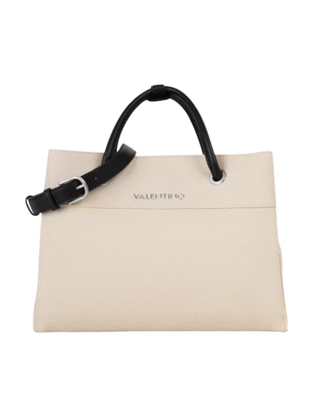 Lniana torebka crossbody Valentino Bags beżowa