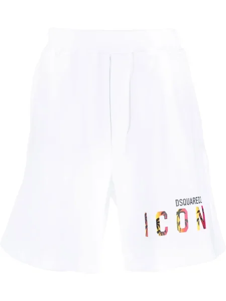 Pantaloni scurți Dsquared2 cu imagine alb