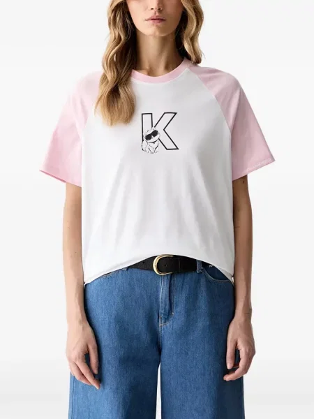 Tricou Karl Lagerfeld cu imagine alb