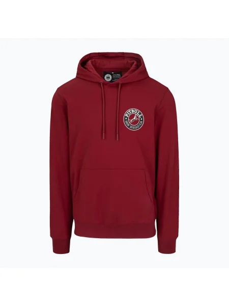 Мъжки суитшърт с качулка Pitbull San Diego Ca burgundy винено червено
