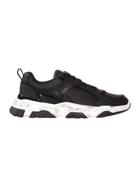 Sneakersy Roberto Cavalli skórzane chunky czarne