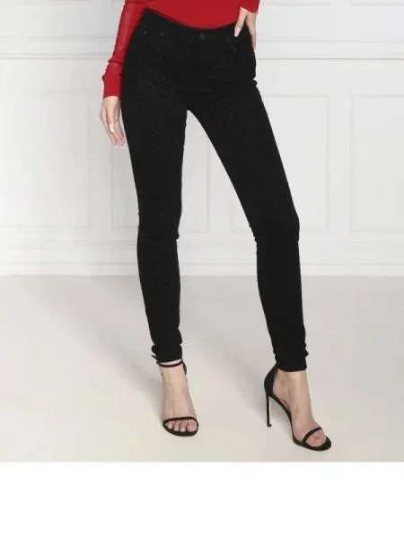 Karl Lagerfeld Blugi W/Kl Flock | Skinny fit negru