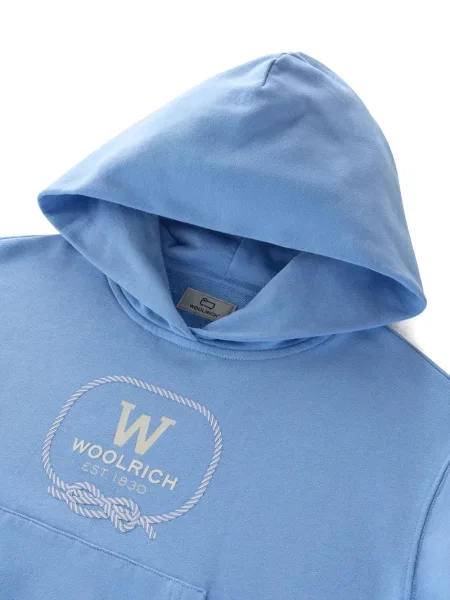 Bluza z kapturem dziecięca Woolrich niebieska