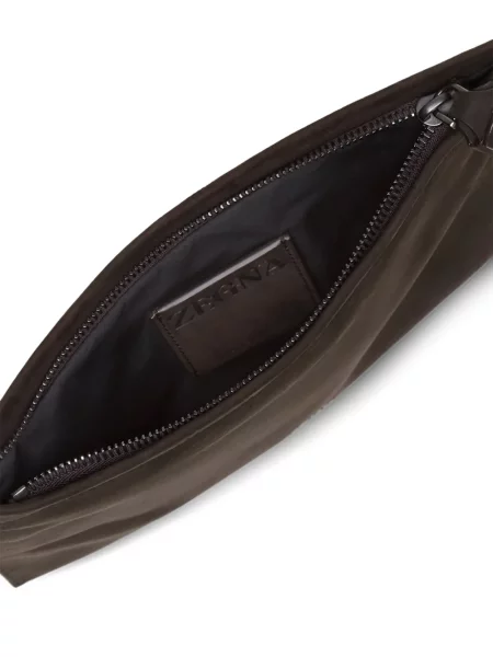 Geantă Zegna din piele maro
