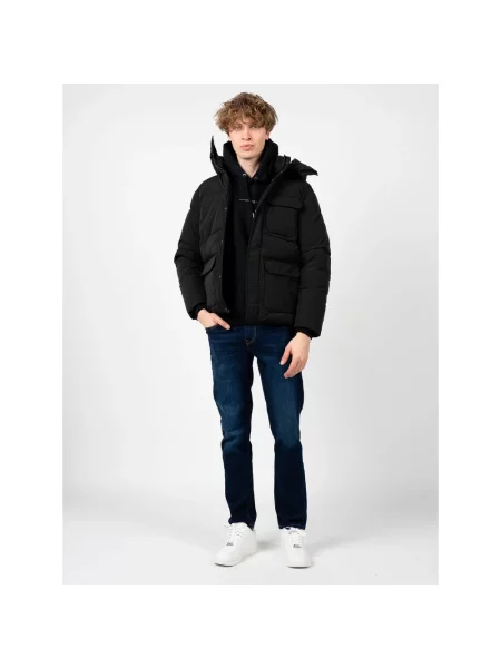 Kurtka jeansowa Pepe Jeans z kapturem czarna