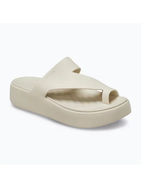 Șlapi pentru femei Crocs Getaway Platform Toe Loop sandstone