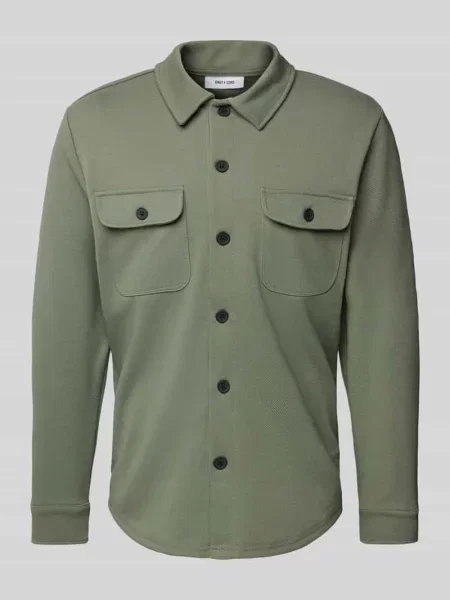 Koszula casualowa z listwą guzikową model ‘NEWKODYL’ Only & Sons