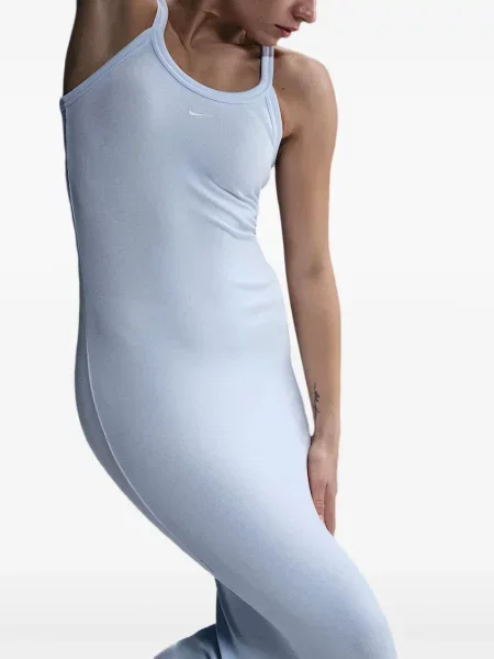 Tricou Nike din fleece plisat până la genunchi albastru