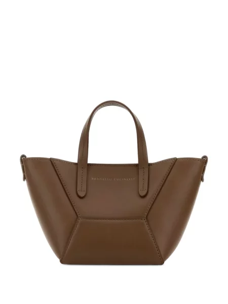 Geantă de mână Brunello Cucinelli din piele maro