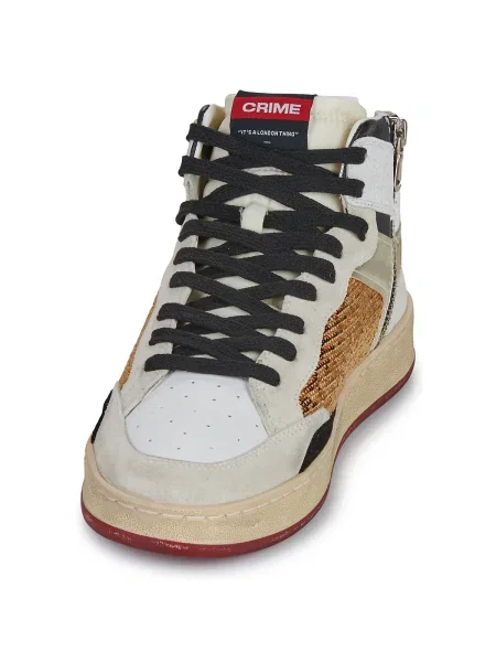 Pantofi Crime London alb