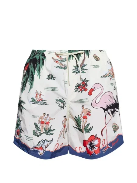 Slip de baie Dsquared2 cu imagine cu cordon alb