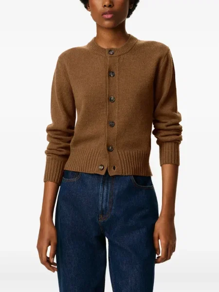 Cardigan Ami Paris de lână maro