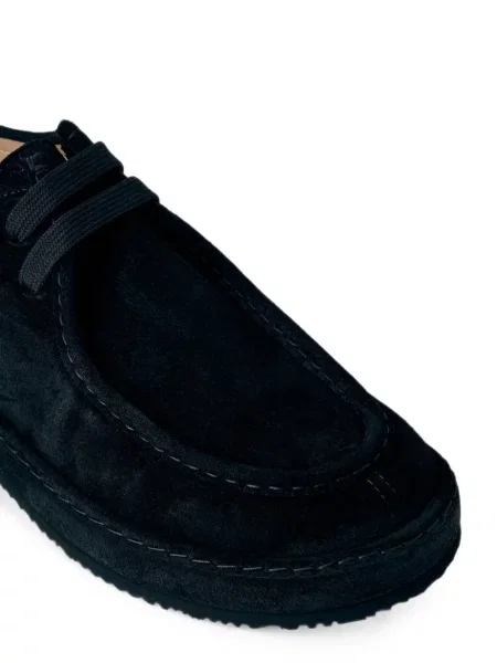 Pantofi derby Referenc cu șireturi din piele de căprioară negru