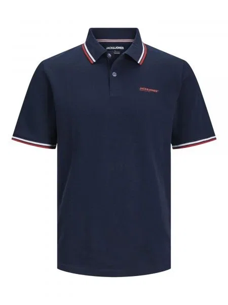 JACK & JONES Tričko Campa námornícka modrá / tmavozelená / červená / biela