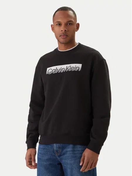 Calvin Klein Sweater majica / bijela crna