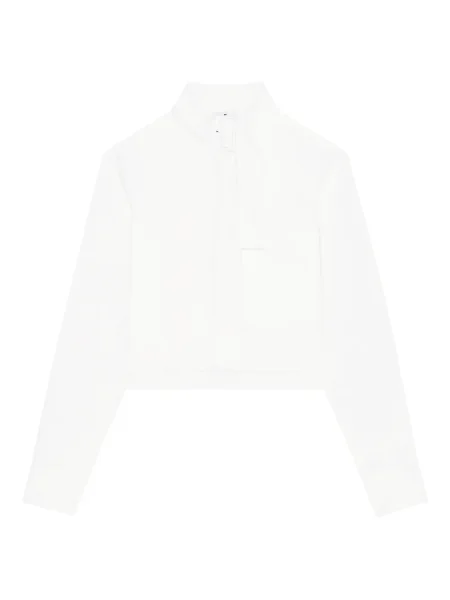 Kołnierzykowy koszula Courreges na sprzączkę biała