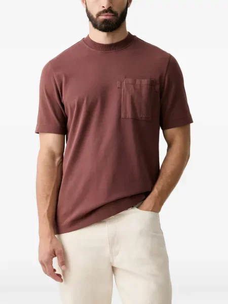 Tricou Barbour cu autograf maro