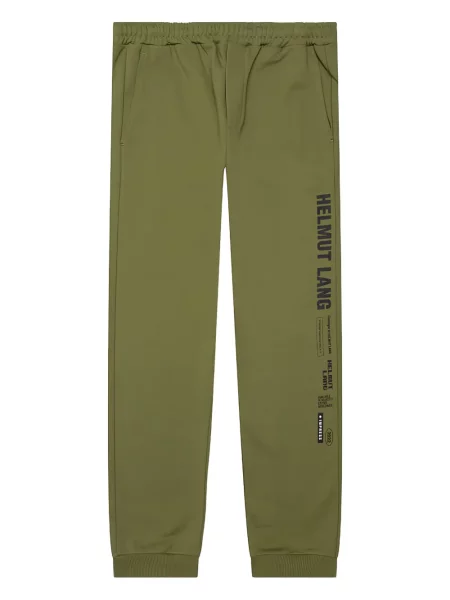 Pantaloni de jogging Helmut Lang cu imagine verde