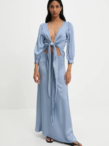 Answear Lab bluzka i spódnica niebieski