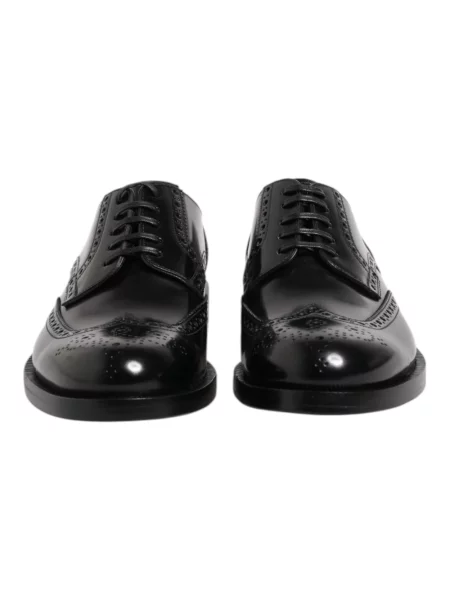 Oksfordy Dolce And Gabbana skórzany czarny