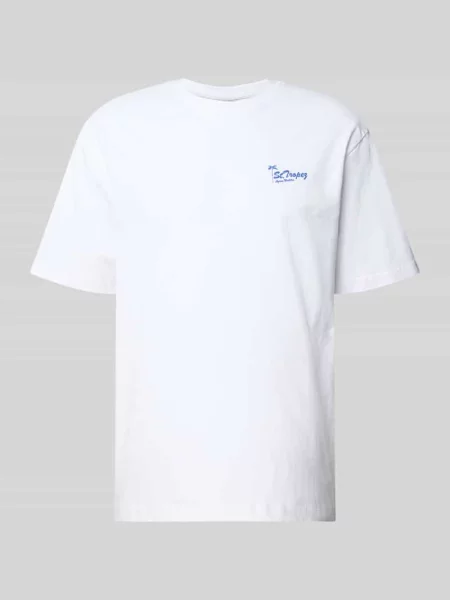 T-shirt o kroju relaxed fit z czystej bawełny model MILO' Only & Sons biała