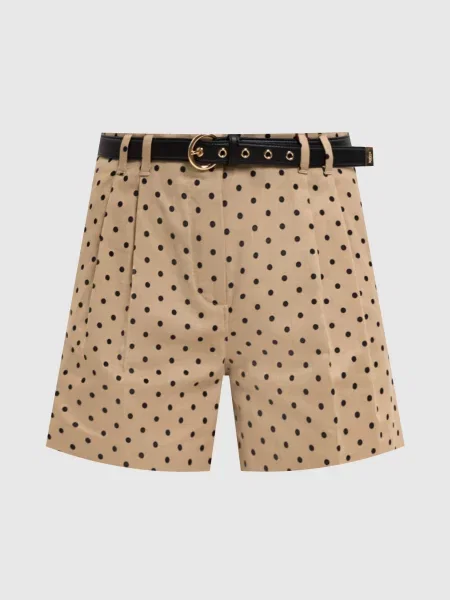 Шорты Max Mara в горошек коричневые