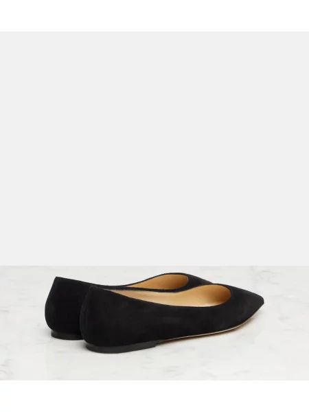 Szarvasbőr balerina Jimmy Choo fekete