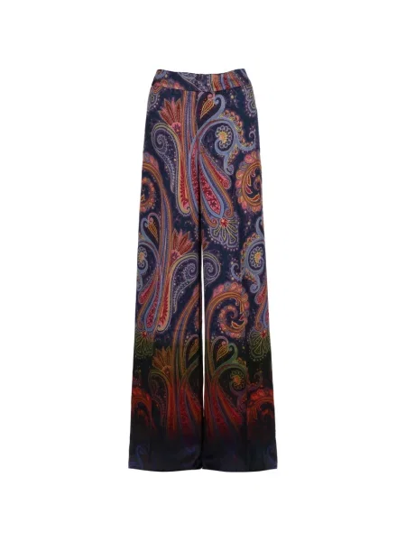 Pantaloni Etro cu imagine cu model paisley albastru