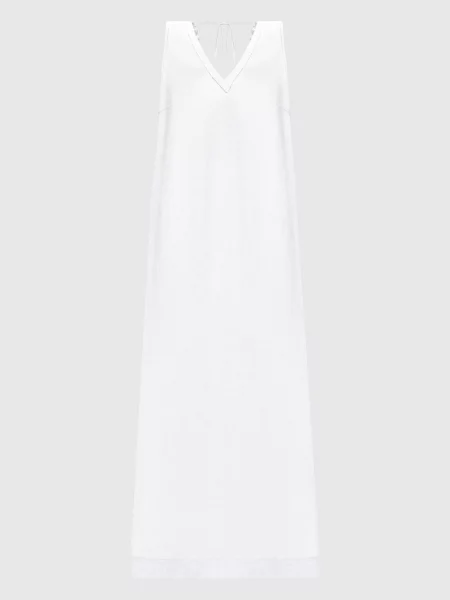 Сукня з льону з розрізами Peserico біла