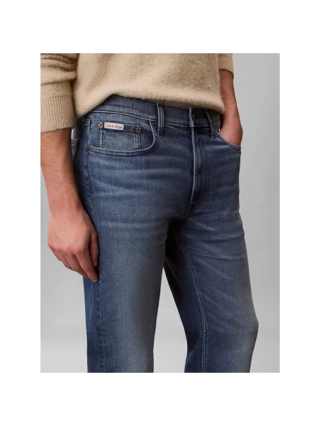 Blugi drepți Calvin Klein Jeans negru
