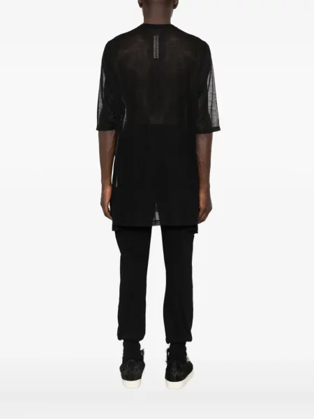 Tricou Rick Owens de lână transparente negru