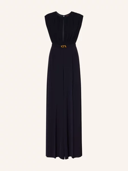 Max Mara Studio Overal Giunchi S Hedvábím tmavě modrá
