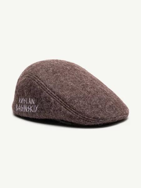 RUSLAN BAGINSKIY beretă cu cozoroc pentru femei cu lână Ivy Cap maro