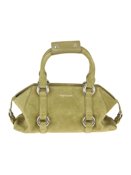 Torebka Alexander Mcqueen skórzana zielona