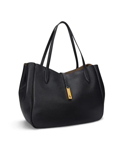 Shopper kabelka Polo Ralph Lauren čierna
