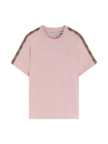 Koszulka Burberry w kratę różowa