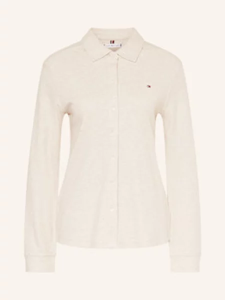 Tommy Hilfiger Koszula Z Dżerseju weiss beżowa