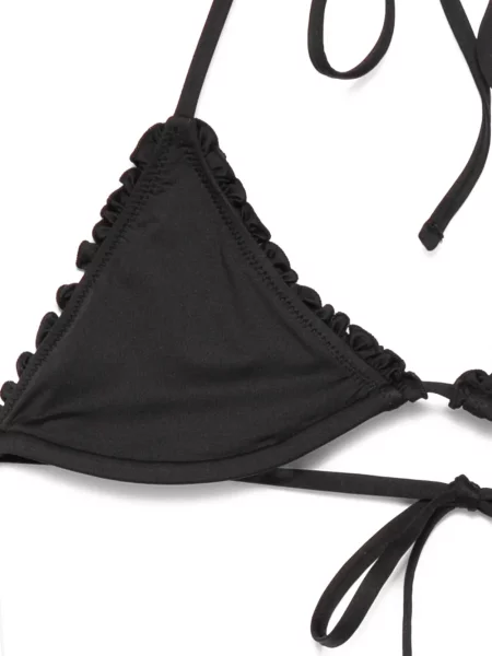 Топ Frankies Bikinis с волани черно