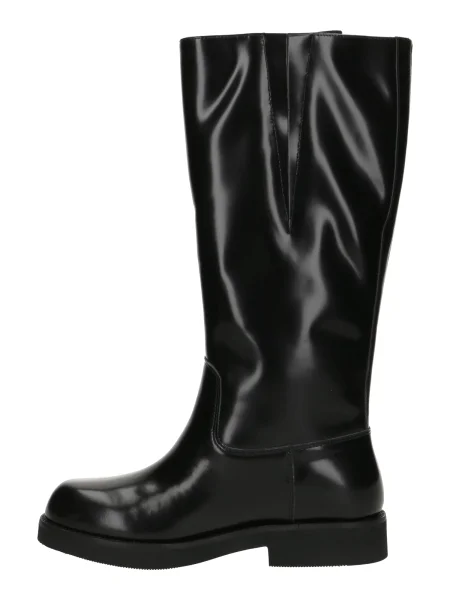 BOSS ghete de piele Eleri cu plat negru
