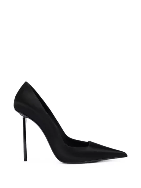 Pantofi cu toc Le Silla din satin negru