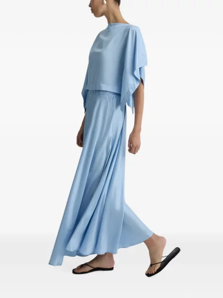 Fusta maxi Bondi Born din satin albastru