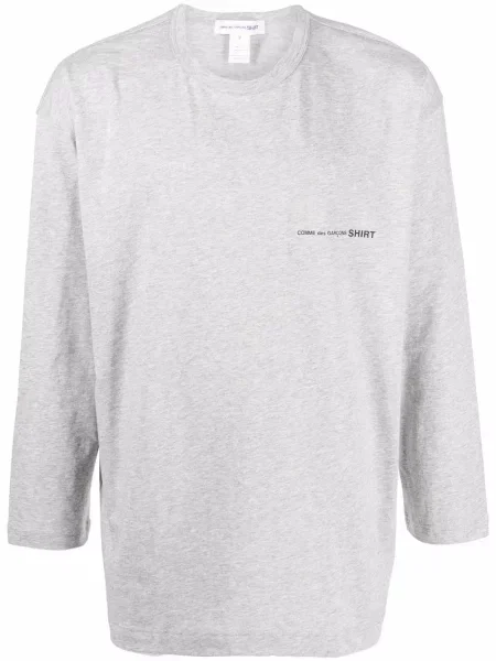 Długa koszulka Comme Des Garcons Shirt z nadrukiem szara