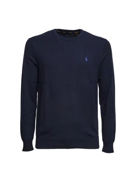Dzianinowy sweter Polo Ralph Lauren niebieski
