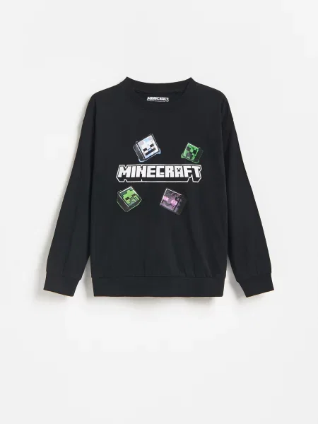 Reserved Minecraft hosszú ujjú póló fekete