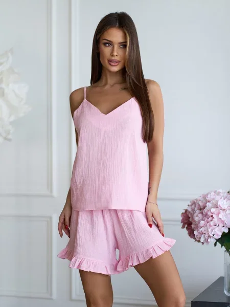 Муслиновая пижама Issa Plus розовая