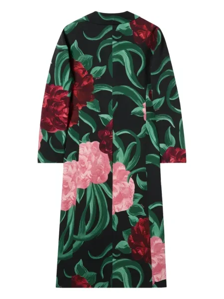 Palton La Doublej cu model floral negru