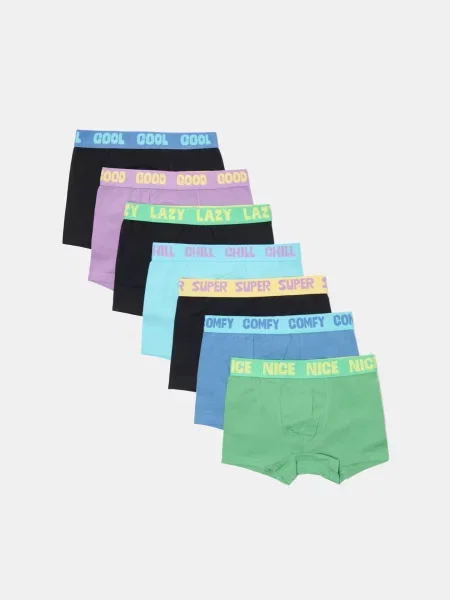 Sinsay boxerky s nápisem 7 pack vícebarevná