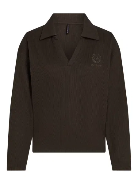 Polo Karl Lagerfeld cu broderie maro