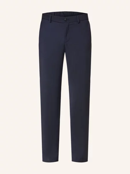 Boss Oblekové Kalhoty Genius Slim Fit dark blue modré